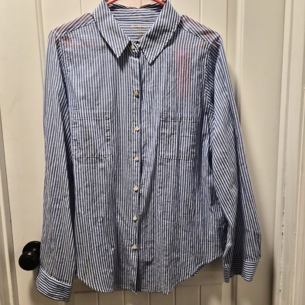 Lilly Pulitzer - Sea View Oxford Stripe Women's ButtonDown